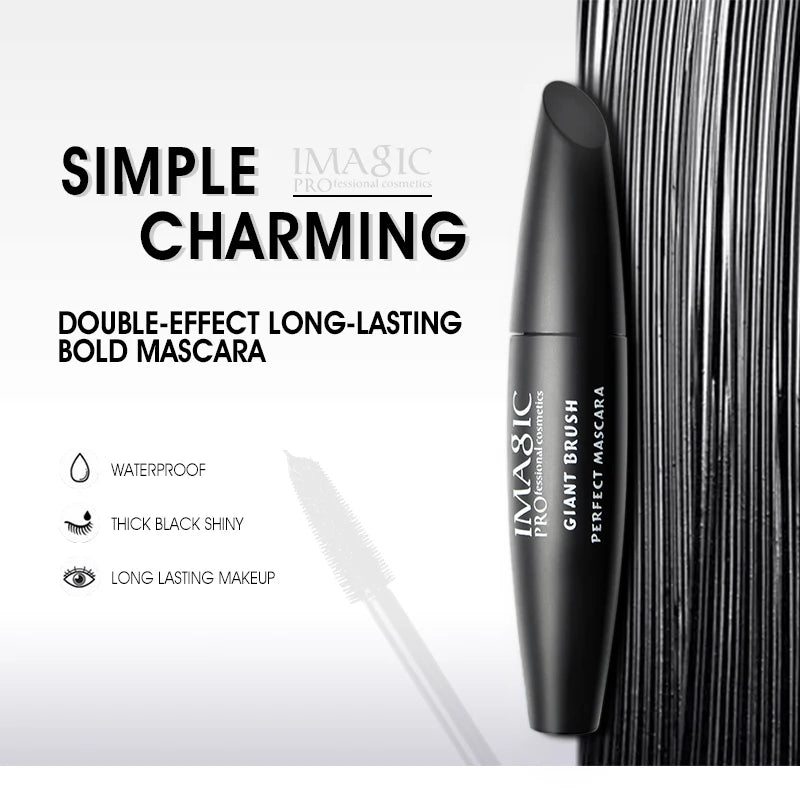 IMAGIC New Curling Waterproof Mascara Black Concentrated Eyelash Cosmetics Extended Curling Eyelashes Thick and Quick Dry