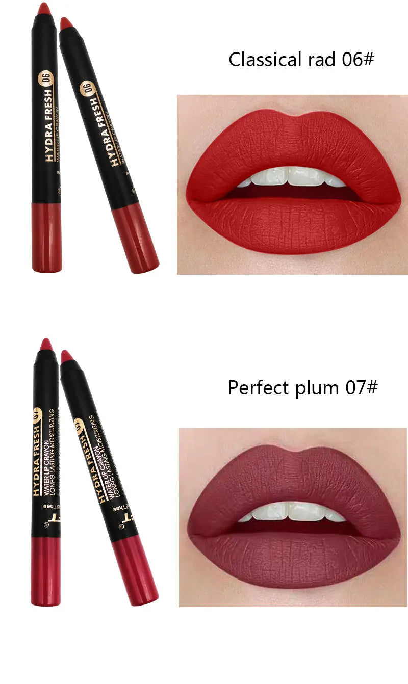 9 Colors Velvet Matte Lipsticks Pencil Waterproof Long Lasting Lip Stick Non-Stick Cup Makeup Lip Tint Pencil Cosmetics Sexy Red