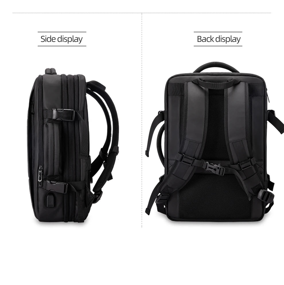 Heroic Knight Travel Backpack Men Business Backpack School Expandable USB Bag Large Capacity 15.6 Laptop Waterproof Backpack Bag