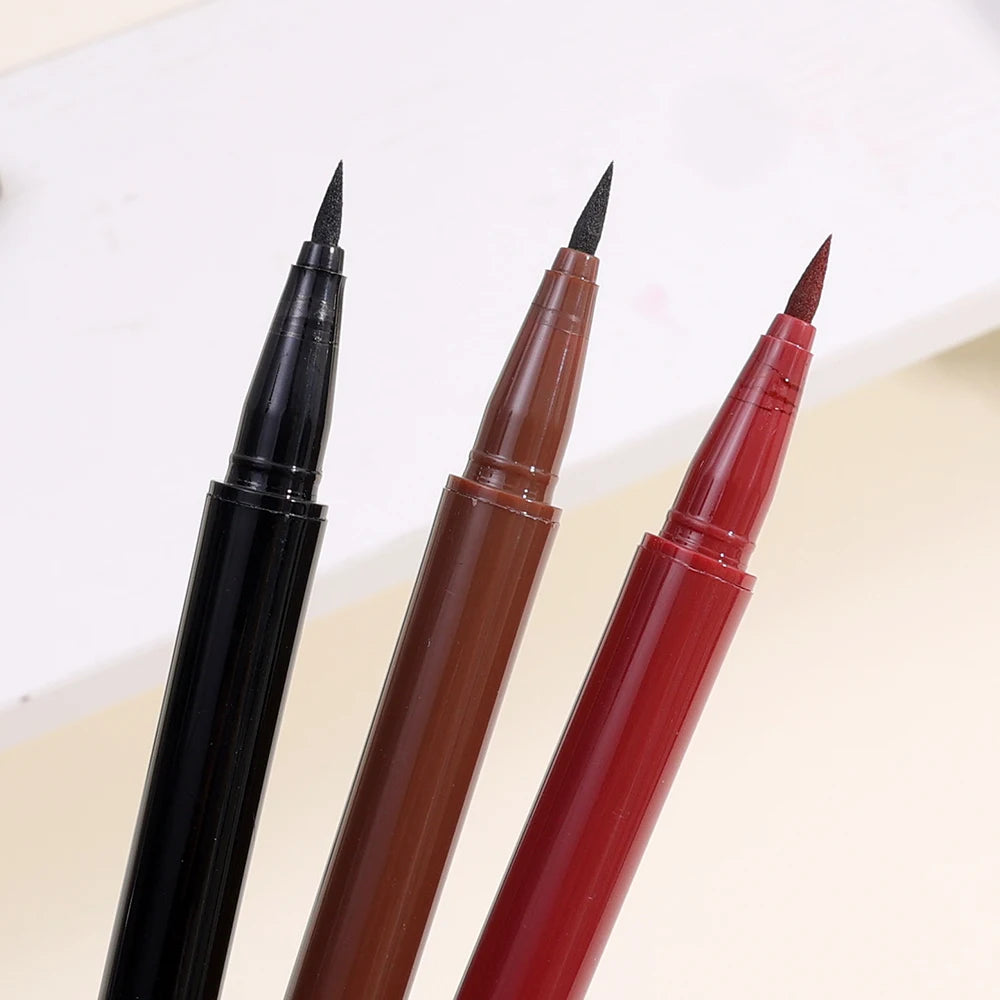 Waterproof Matte Red Liquid Eyeliner Pencil Ultra-thin Long Lasting Quick Dry Smooth Black Eye Liner Pen Korean Makeup Cosmetics