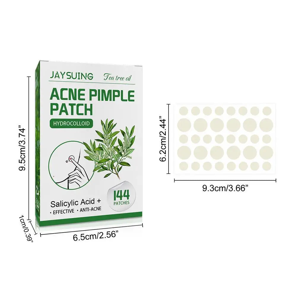 144patch Acne Pimple Patches Translucent Matte Hydrocolloid Salicylic Acid Tea Tree Oil For Inflamed Acne Improve Whiteheads