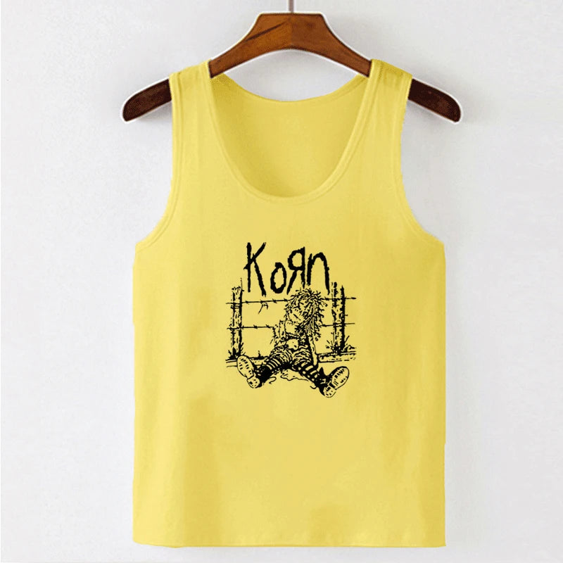 Cartoon Anime Print Goth Tank Girl Sexy Cropped Slim Crop Tops Summer Women O Neck Sleeveless Short Vest Y2K Fashion Streetwear