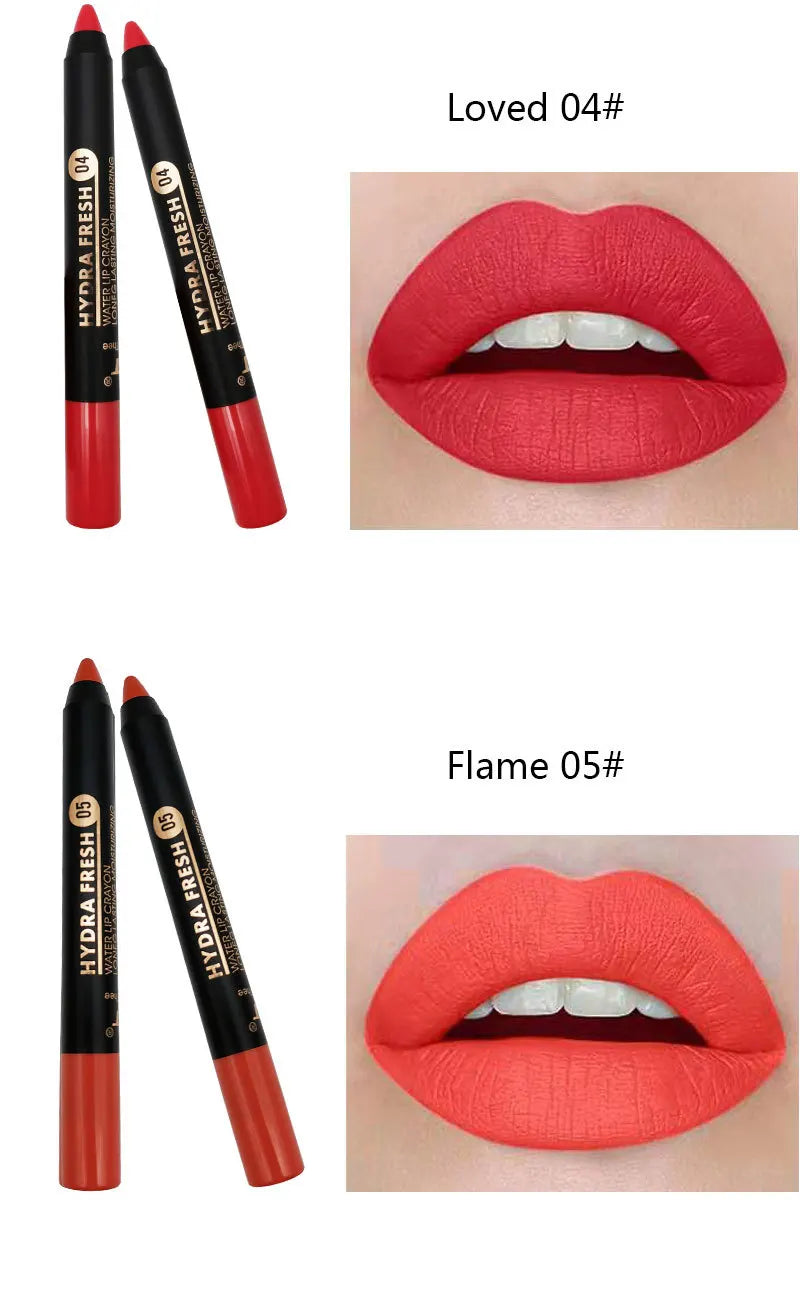 9 Colors Velvet Matte Lipsticks Pencil Waterproof Long Lasting Lip Stick Non-Stick Cup Makeup Lip Tint Pencil Cosmetics Sexy Red