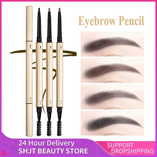 Double Head Eyebrow Pencil Long Lasting Waterproof 5 Colors Eye Brow Pen Tint Mascara Enhance Cosmetics Beauty Women Makeup