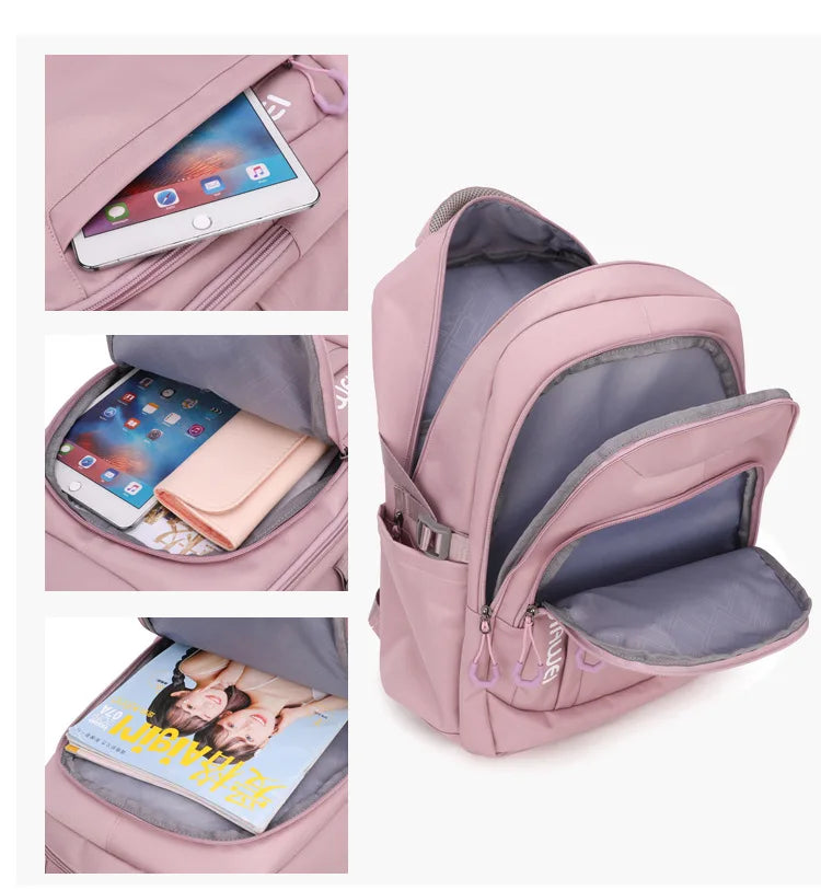 Multifunctional Women Travel Laptop Backpacks College Schoolbag For Teenage Grils Business Back packNylon School Bags mochilas