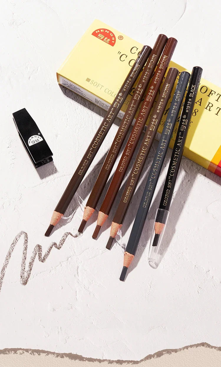 5pcs Professional Microblading Pencil Permanent Eyebrow Pencil Tattoo Waterproof Art Tint Makeup Eye Brow Pen Enhancers Cosmetic