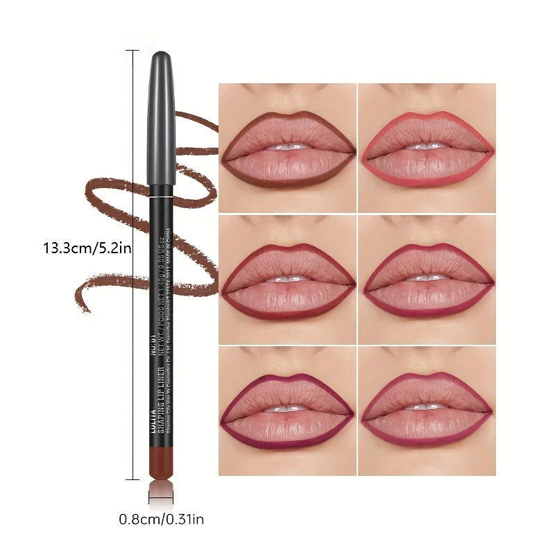 Luxury Matte Lip Liner, Long-Lasting, Smooth Application for Perfect Outline & Filling, Versatile Shades for All Skin Types