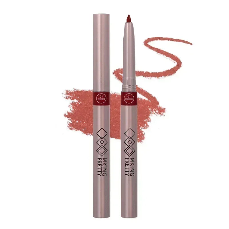 Sexy Red Lip liner Pencil Matte Lipstick Pen Long Lasting Waterproof Lips Contour Makeup Lips Smooth Nude Lipliner Pen Cosmetics