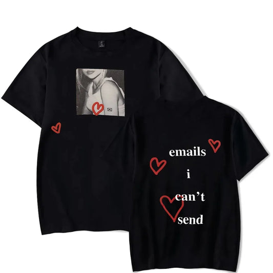 Sweatshirt Sabrina Carpenter Heart T-shirt Emails I Can't Send Merch Short Sleeve Women Men Summer Casual Tee