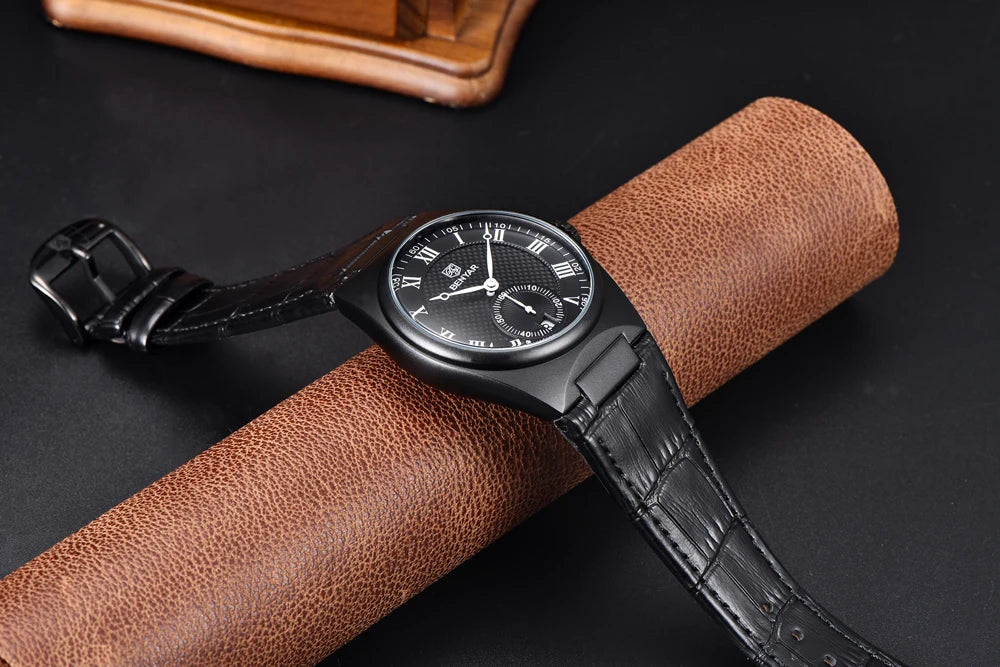 BENYAR Mens Watches 2023 New Top Brand Luxury Gold Quartz Watch For Men Original Sports Waterproof Military leather Reloj Hombre