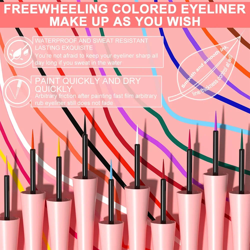 Blue Eye Liner Pen Liquid Eyeliner Pencil Eye Makeup Ultra-thin Long-Lasting Quick-Dry Eye Liner Original Korean Makeup Cosmetic