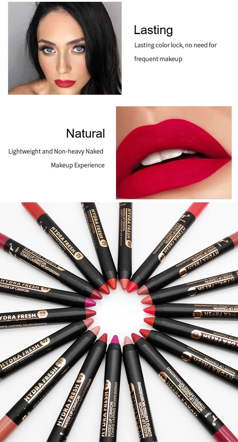 9 Colors Velvet Matte Lipsticks Pencil Waterproof Long Lasting Lip Stick Non-Stick Cup Makeup Lip Tint Pencil Cosmetics Sexy Red