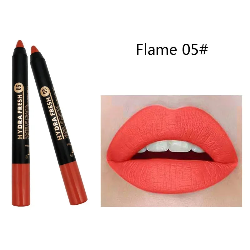 9 Colors Velvet Matte Lipsticks Pencil Waterproof Long Lasting Lip Stick Non-Stick Cup Makeup Lip Tint Pencil Cosmetics Sexy Red