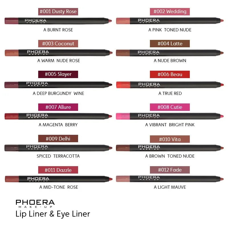 Sexy Red Lip liner Pencil Matte Lipstick Pen Long Lasting Waterproof Lips Contour Makeup Lips Smooth Nude Lipliner Pen Cosmetics