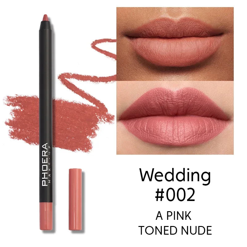 Sexy Red Lip liner Pencil Matte Lipstick Pen Long Lasting Waterproof Lips Contour Makeup Lips Smooth Nude Lipliner Pen Cosmetics