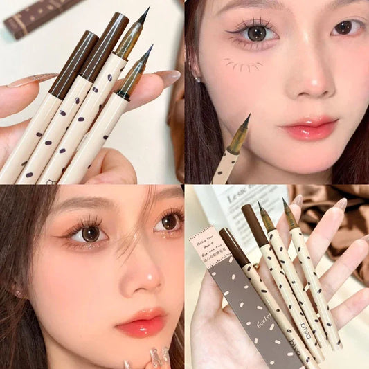 Ultra-fine Eyelash Pen Liquid Eyeliner Eyeshadow Stick Lying Silkworm Pencil Brown Grey Lasting Waterproof Cosmetic Makeup Tools