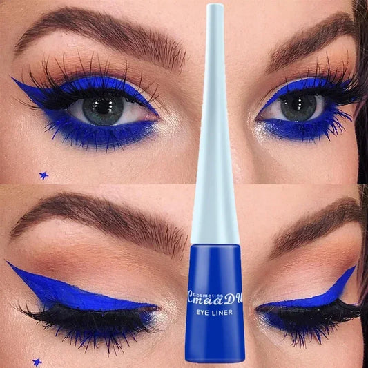 Liquid Blue Eyeliner Pencil Ultra-thin Long Lasting Quick Dry Smooth Rainbow Colorful Eye Liner Waterproof No Blooming Cosmetics