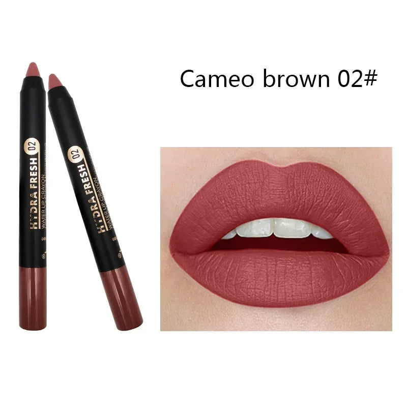 9 Colors Velvet Matte Lipsticks Pencil Waterproof Long Lasting Lip Stick Non-Stick Cup Makeup Lip Tint Pencil Cosmetics Sexy Red