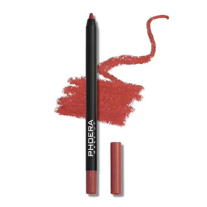 Sexy Red Lip liner Pencil Matte Lipstick Pen Long Lasting Waterproof Lips Contour Makeup Lips Smooth Nude Lipliner Pen Cosmetics