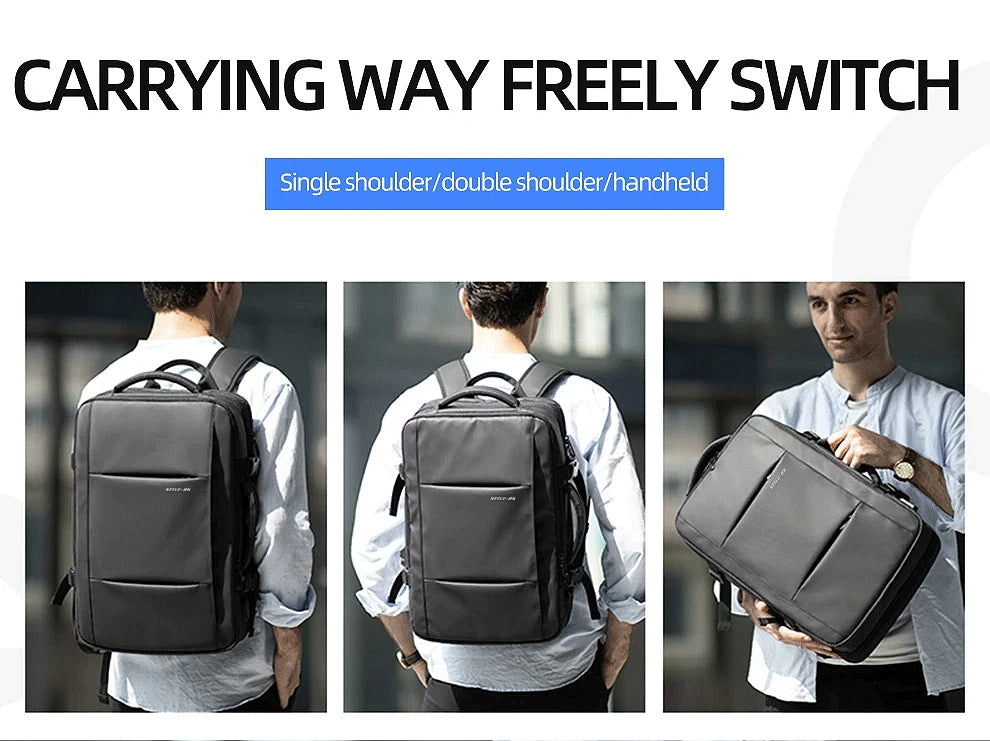 Heroic Knight Travel Backpack Men Business Backpack School Expandable USB Bag Large Capacity 15.6 Laptop Waterproof Backpack Bag