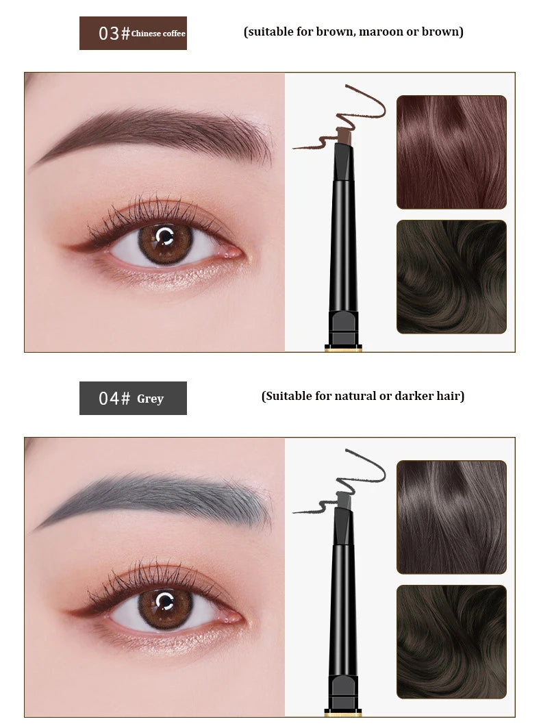 Double Head Eyebrow Pencil Long Lasting Waterproof 5 Colors Eye Brow Pen Tint Mascara Enhance Cosmetics Beauty Women Makeup