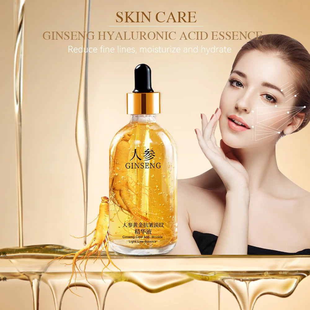 100ml 24k Gold Hyaluronic Acid Nicotinamide Face Serum Anti Aging Facial Lifting Collagen Essence Skin Care Whitening Serum