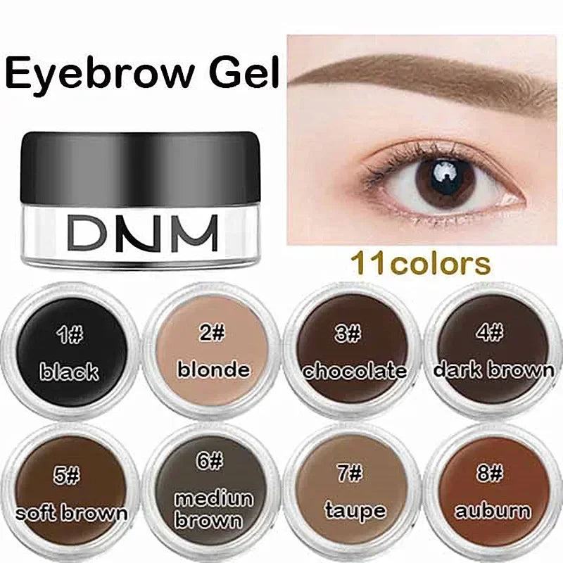 11 Colors Natural Eyebrow Enhancers Makeup Waterproof 3D Eye Brow Pomade Eyebrow Gel Caramel Brown Professional Makeup