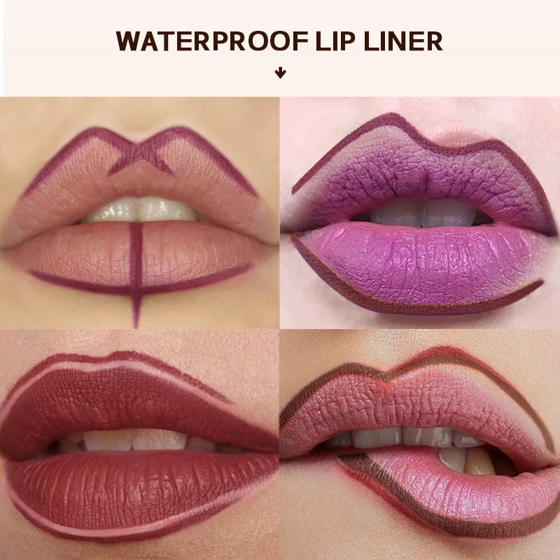 1pc Matte Lip Liner - Long-Lasting, Smooth Application, Easy to Color, Includes Sharpener - Perfect for a Flawless Finish!