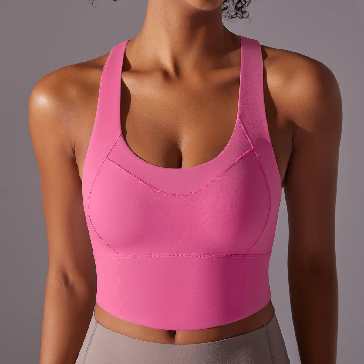 Nylon Sexy Women's Sports Bra Top Women Tight Elastic Gym Sport Yoga Bras Crop Top Yoga Clothes Stretch Women Sports Underwear