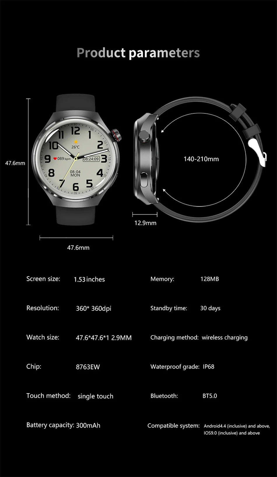 For Huawei GT4 PRO Smart Watch Men Watch 4 Pro AMOLED HD Screen Bluetooth Call GPS NFC Heart rate waterproof SmartWatch 2024 New