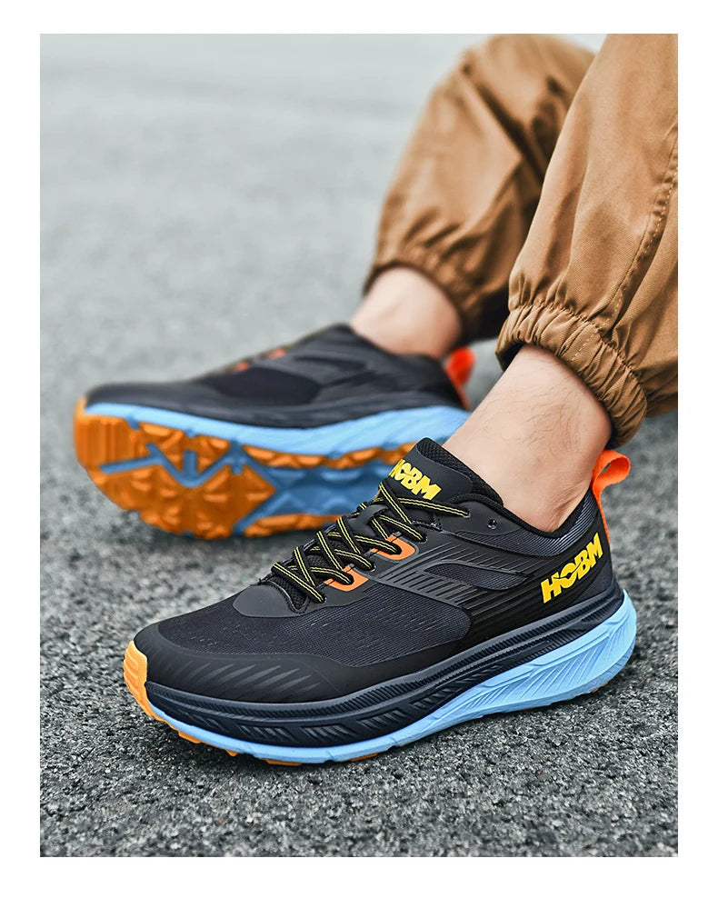 Marathon Professional Running Shoes Thick-Soled Comfortable Men's Summer 2024 New Non-Slip Shock-Absorbing Wear-Resistant Sports