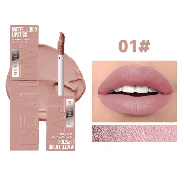 6 Colors Nude Matte Lip Gloss Waterproof Lasting Lipstick Not Fading Sexy Nude Red Pink Velvet Liquid Lipsticks Makeup Cosmetic