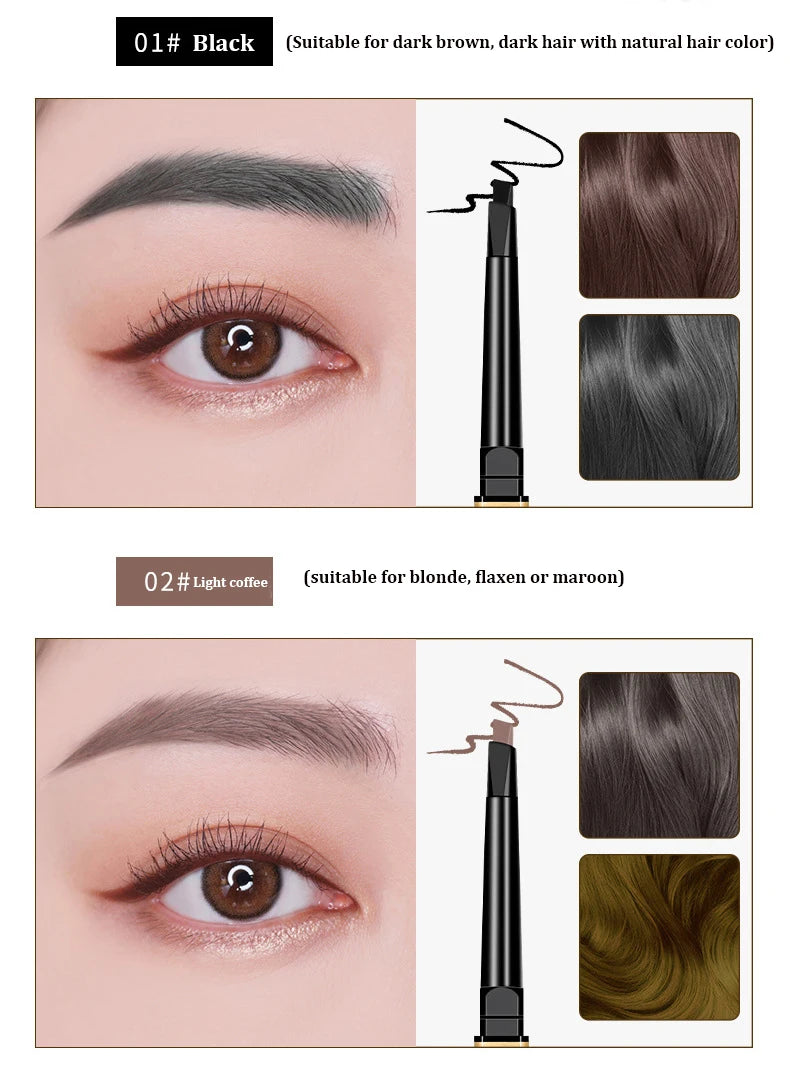 Double Head Eyebrow Pencil Long Lasting Waterproof 5 Colors Eye Brow Pen Tint Mascara Enhance Cosmetics Beauty Women Makeup