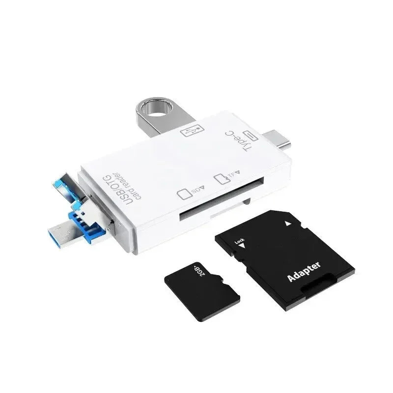 6 In 1 Multifunction Card Reader Computer Mobile OTG Converter TF SD Conversion Camera USB3.0 Typec High Speed Transfer Adapter