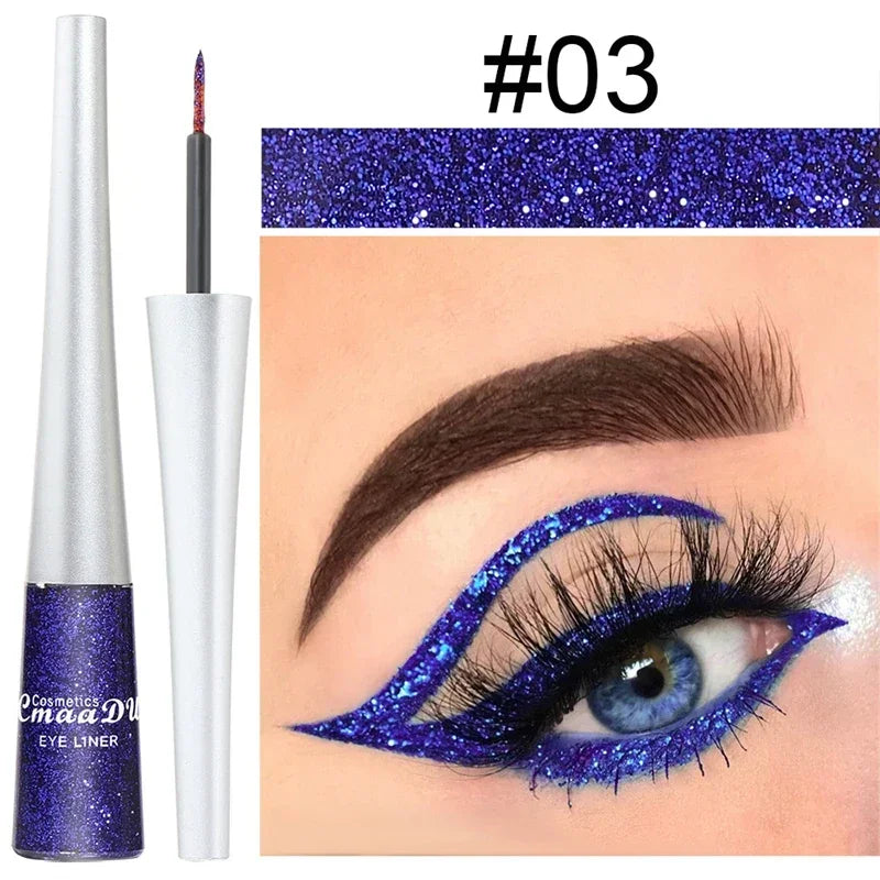 Liquid Blue Eyeliner Pencil Ultra-thin Long Lasting Quick Dry Smooth Rainbow Colorful Eye Liner Waterproof No Blooming Cosmetics