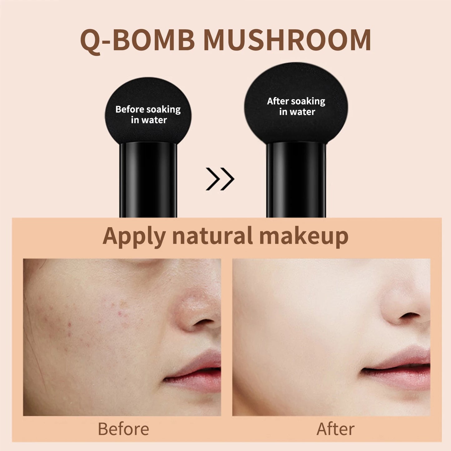 Mushroom Head Air Cushion BB Cream Waterproof Moisturizing Face Cosmetics Brightening Makeup Base Magic Cream Foundation