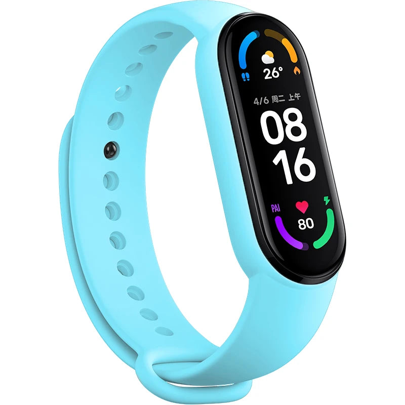 Strap for Mi Band 7 6 5 4 3 Bracelet Xiaomi Mi Band 5 4 Strap Silicone Sport Watchband for Wristband 7 6 3 Replacement Wristband