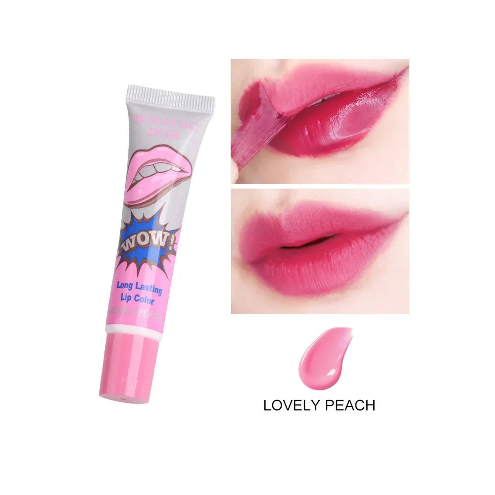 Magic 6 Colors Peel Liquid Lipstick Waterproof Lasting No Fading Lip Ink Tear Lip Gloss Tattoo Dyed Lip Glaze Lips Cosmetics