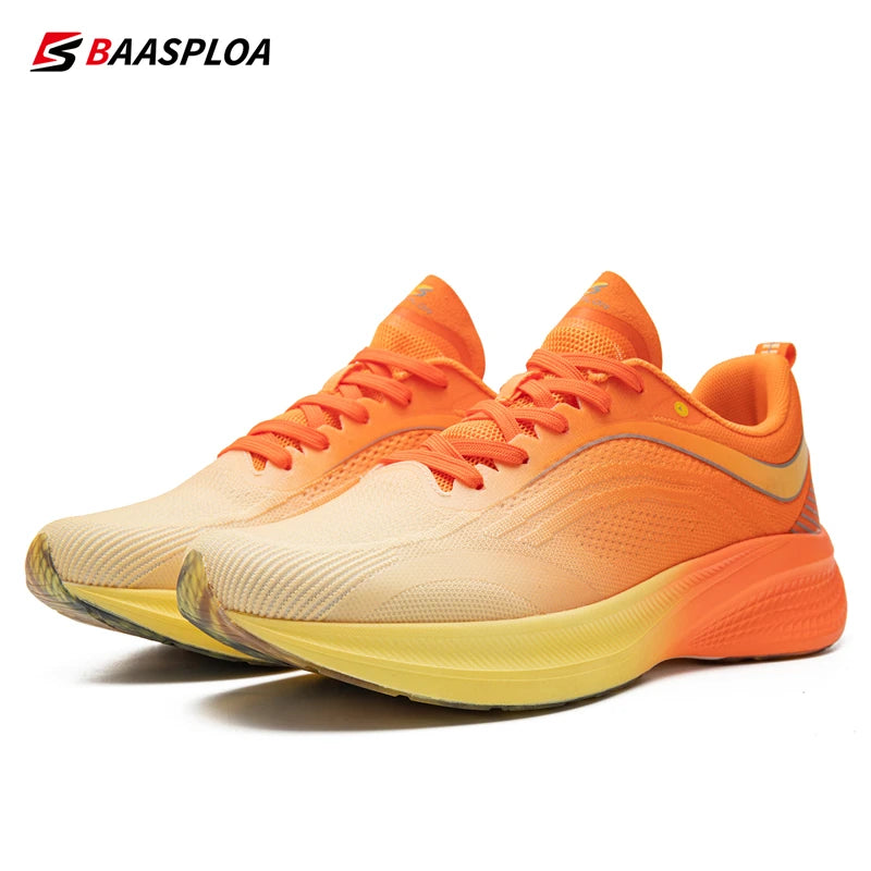 Baasploa Professional Running Shoes Men Casual Breathable Lightweight Sneakers Male Training Shoes Non-Slip Track Tennis Walking