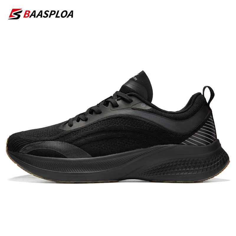 Baasploa Professional Running Shoes Men Casual Breathable Lightweight Sneakers Male Training Shoes Non-Slip Track Tennis Walking