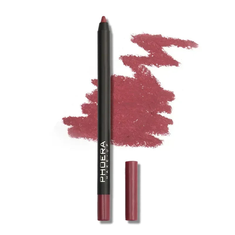 Sexy Red Lip liner Pencil Matte Lipstick Pen Long Lasting Waterproof Lips Contour Makeup Lips Smooth Nude Lipliner Pen Cosmetics