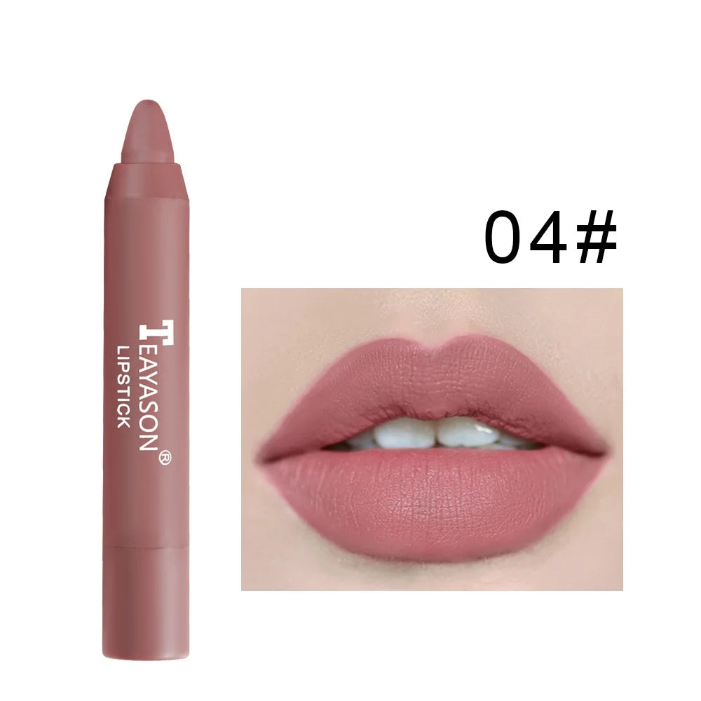 Nude Lipliner Pencil 12 Colors Lip Makeup Lipstick Pen Waterproof Long Lasting Non-stick Cup Matte Nude Brown Lipliner Cosmetics