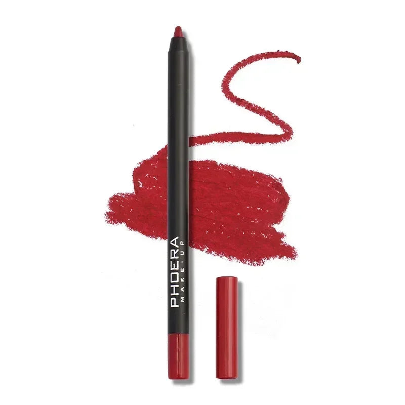 Sexy Red Lip liner Pencil Matte Lipstick Pen Long Lasting Waterproof Lips Contour Makeup Lips Smooth Nude Lipliner Pen Cosmetics