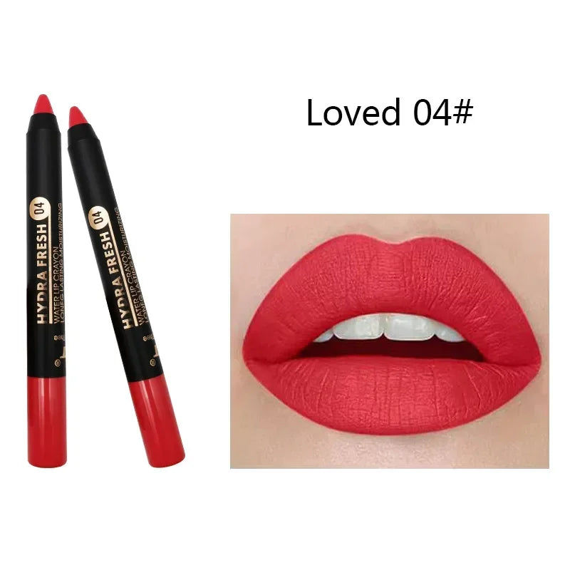 9 Colors Velvet Matte Lipsticks Pencil Waterproof Long Lasting Lip Stick Non-Stick Cup Makeup Lip Tint Pencil Cosmetics Sexy Red