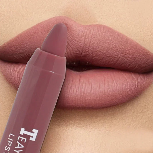 Matte Velvet Lip Liner Pen Waterproof Lipliner Pencil Outline Lip Shape Lipstick Pen Long Lasting Non-stick Cup Makeup Cosmetics