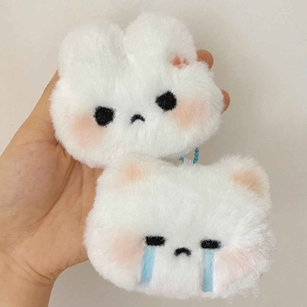 Cute Soft Plush Rabbit Fur Keychain for Women Backpack Pendant Girls Kids Fluffy Animal Key Chains Decoration Gift