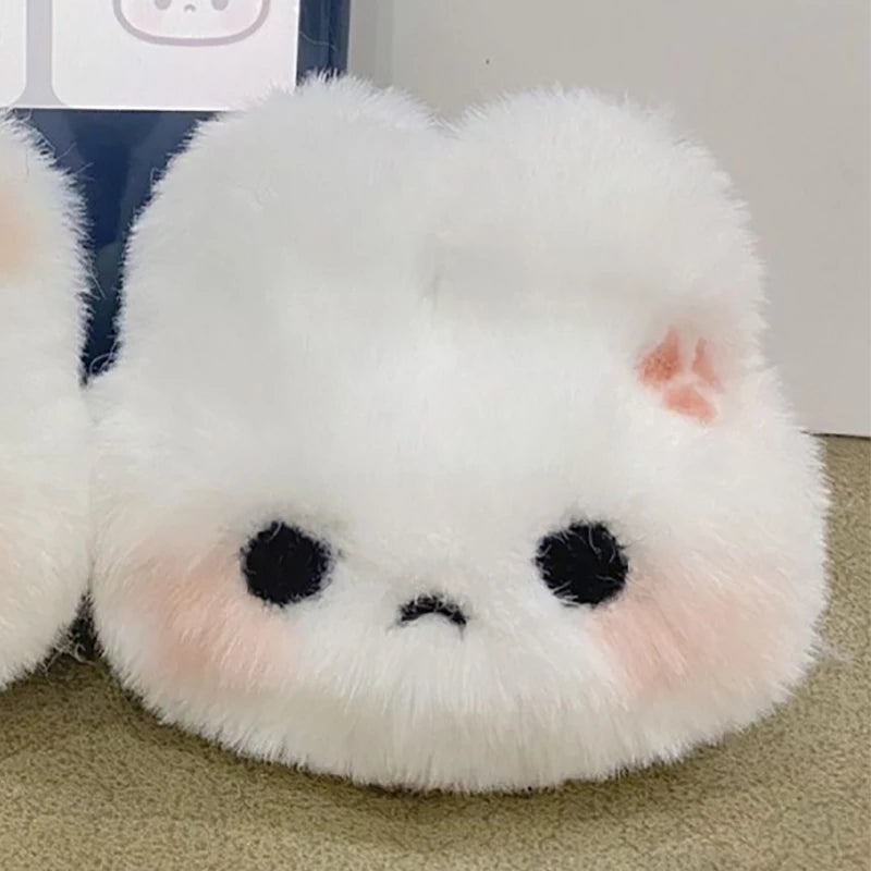 Cute Soft Plush Rabbit Fur Keychain for Women Backpack Pendant Girls Kids Fluffy Animal Key Chains Decoration Gift