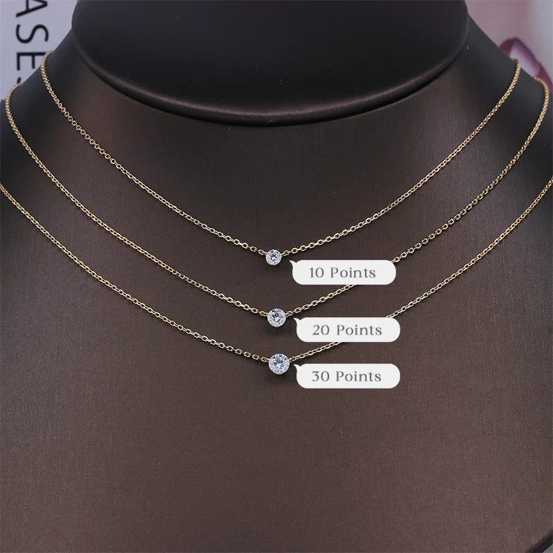 k gold Moissanite Pendant Necklace GRA Certificate for Women Wedding Bridal 100% S925 Sterling Silver Fine Jewelry diamond