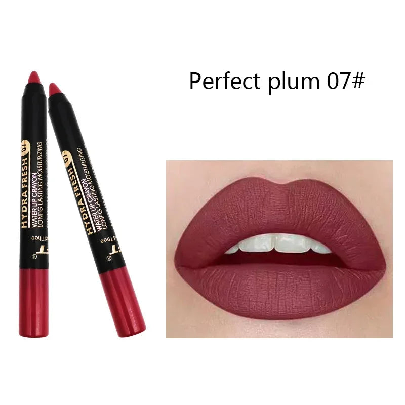 9 Colors Velvet Matte Lipsticks Pencil Waterproof Long Lasting Lip Stick Non-Stick Cup Makeup Lip Tint Pencil Cosmetics Sexy Red