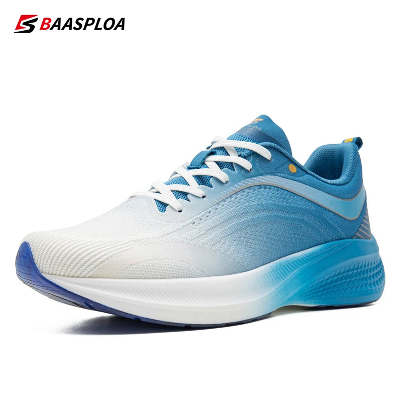 Baasploa Professional Running Shoes Men Casual Breathable Lightweight Sneakers Male Training Shoes Non-Slip Track Tennis Walking